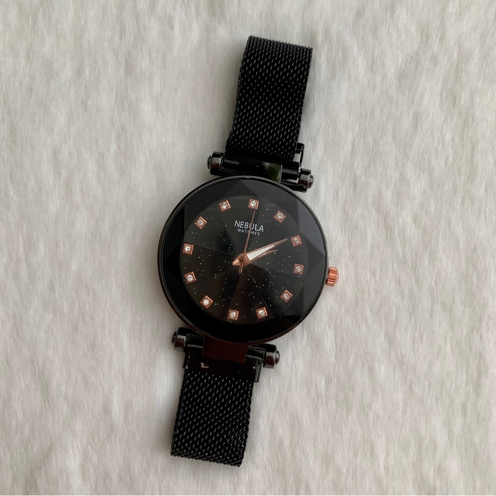 NEW IN BOX Nebula Black Stardust Watch